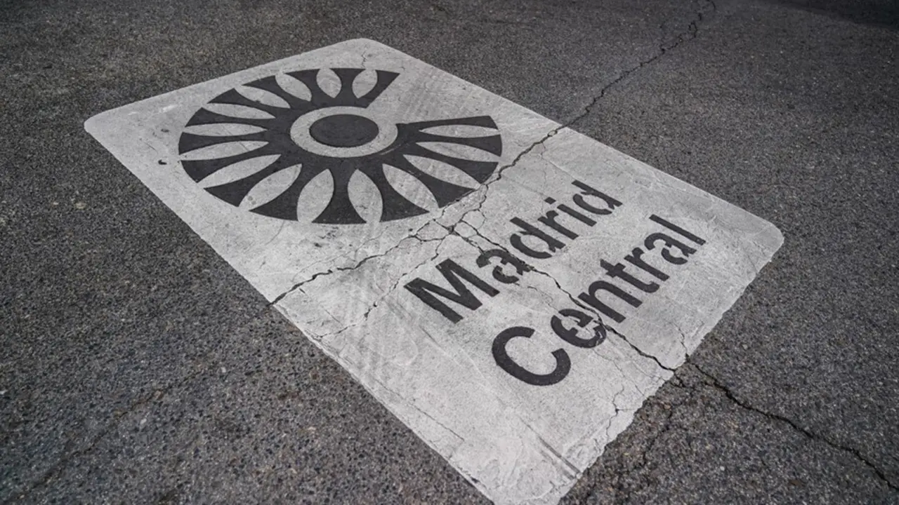Archivo - Una se&ntilde;al de Madrid Central  