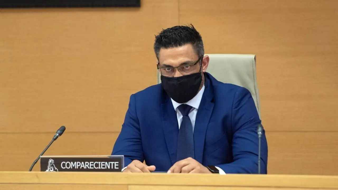 Archivo - El que fuera ch&oacute;fer del extesorero del PP Luis B&aacute;rcenas&rsquo;, Sergio R&iacute;os, en la Comisi&oacute;n de Investigaci&oacute;n sobre la utilizaci&oacute;n de medios de Interior para favorecer al PP y anular pruebas en casos de corrupci&oacute;n, a 20 de mayo de 2021, en la Sala Prim