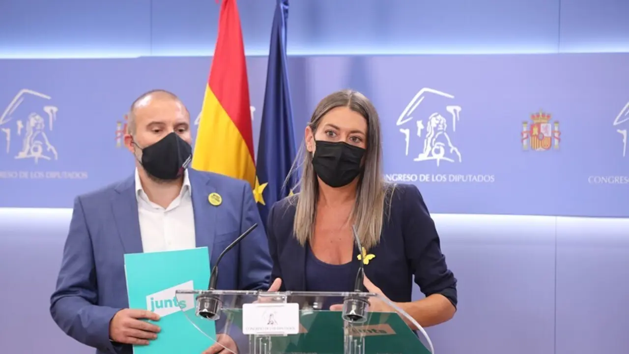 La portavoz parlamentaria de Junts, Miriam Nogueras
