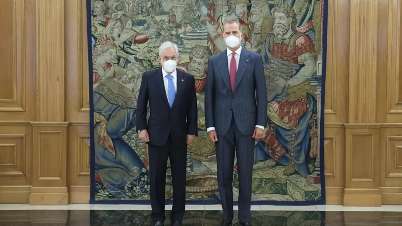 El Rey Felipe VI recibe al presidente de Chile, Sebasti&aacute;n Pi&ntilde;era