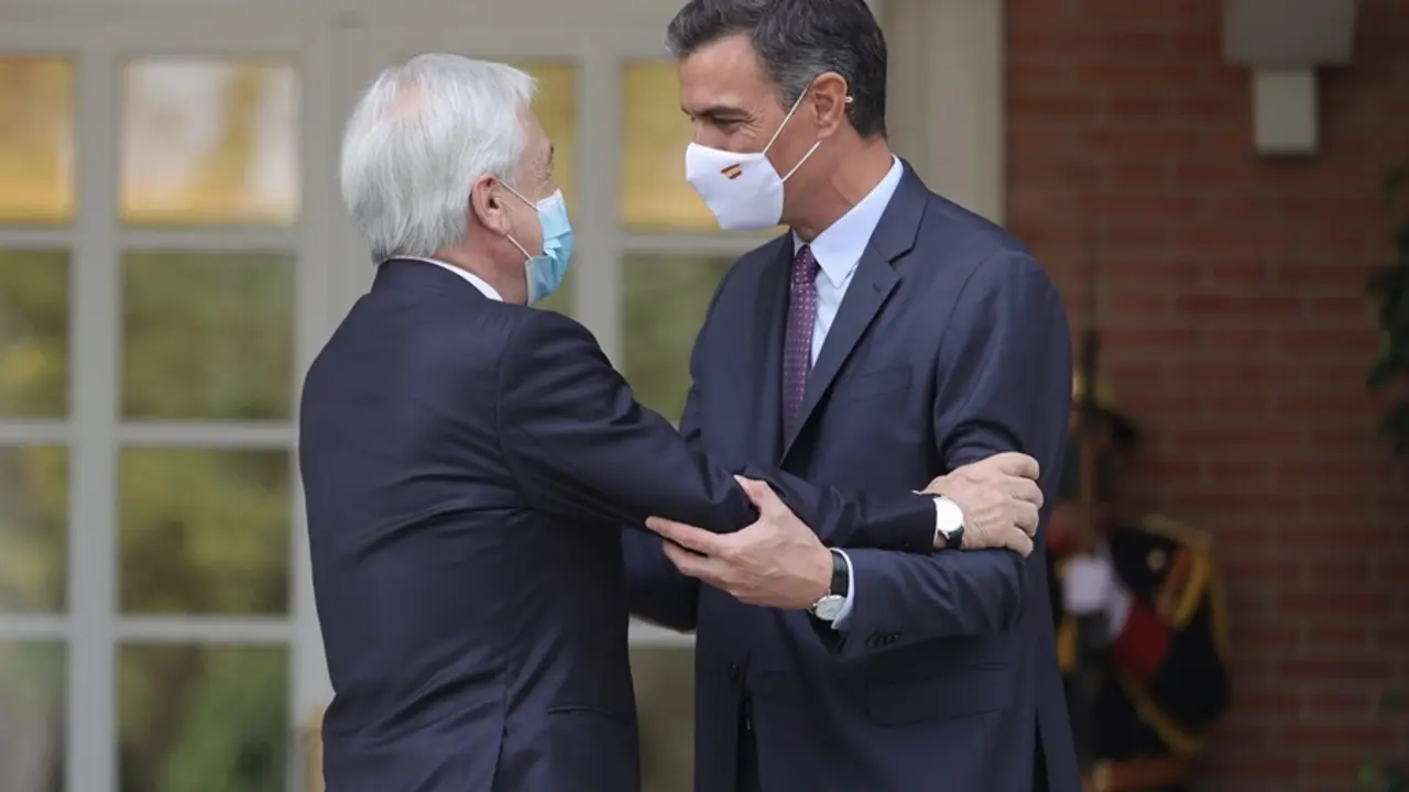 El presidente del Gobierno, Pedro S&aacute;nchez, recibe al presidente de la Rep&uacute;blica de Chile, Sebasti&aacute;n Pi&ntilde;era