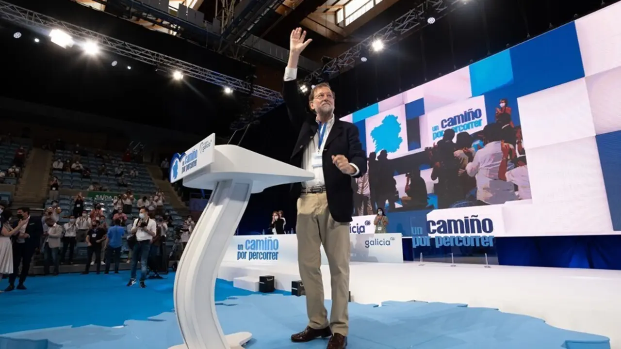 Archivo - El expresidente del Gobierno Mariano Rajoy, en el 17 Congreso del PP de Galicia, a 17 de julio de 2021, en Santiago de Compostela (Galicia).