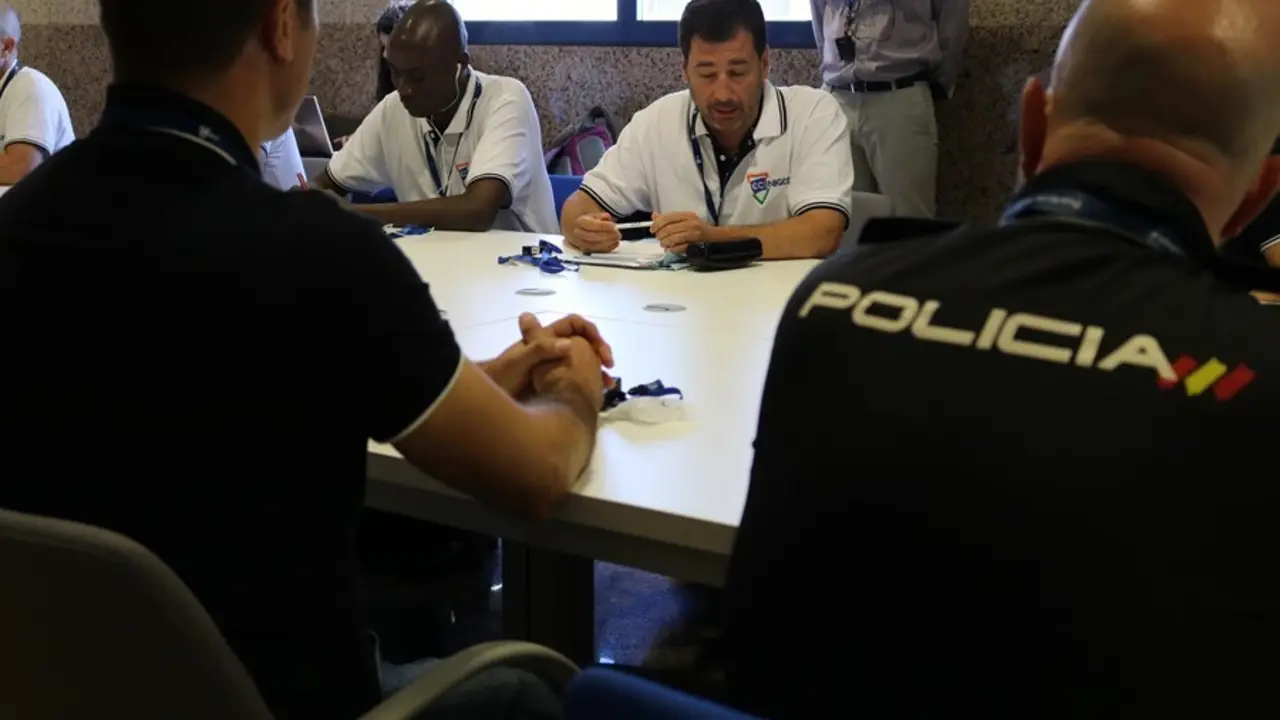 Archivo - Efectivos de la Polic&iacute;a Nacional que participan en en el proyecto ECI-N&iacute;ger gestionado por FIIAPP y financiado por la UE