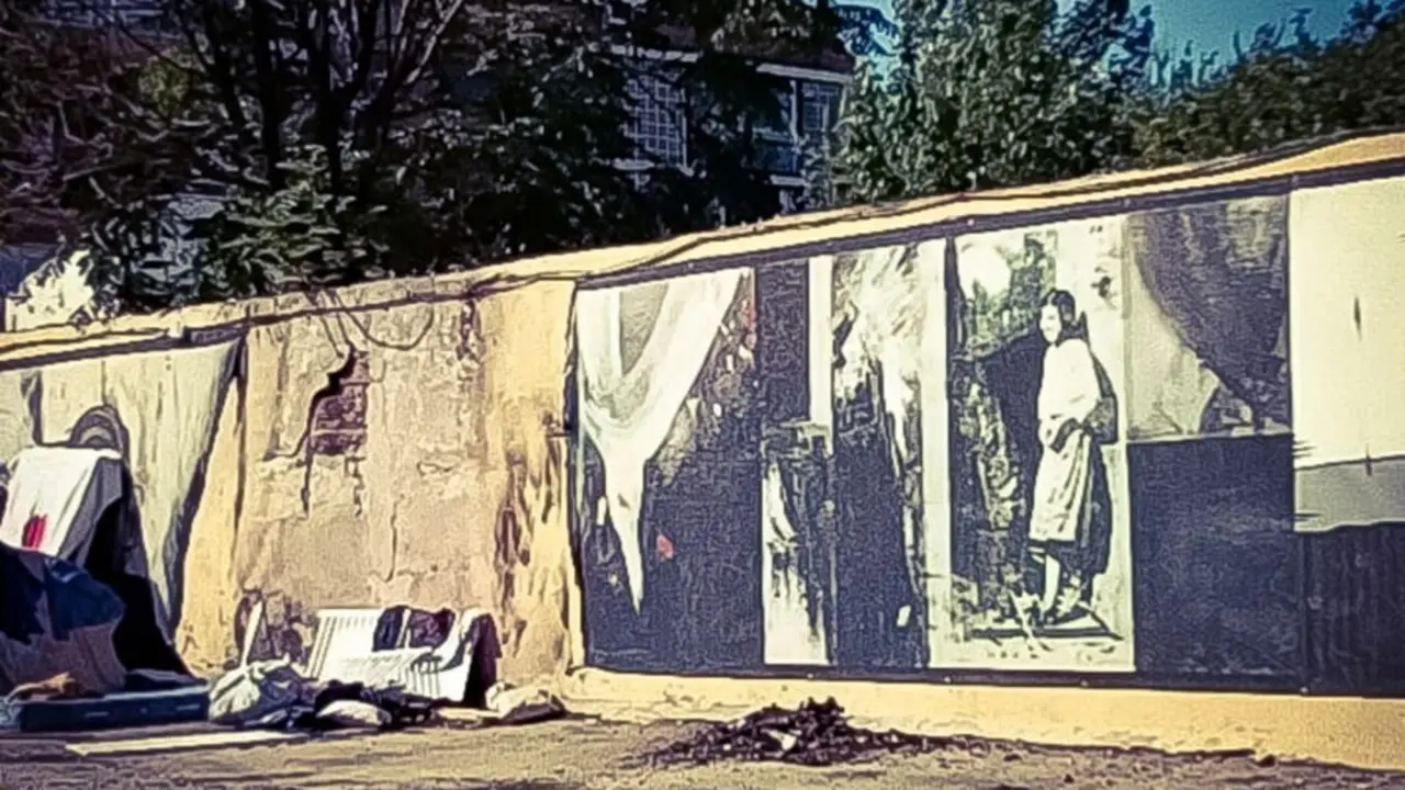 Amanece quemado el mural homenaje a Robert Capa pr&oacute;ximo a la casa inmortalizada en Peironcely 10