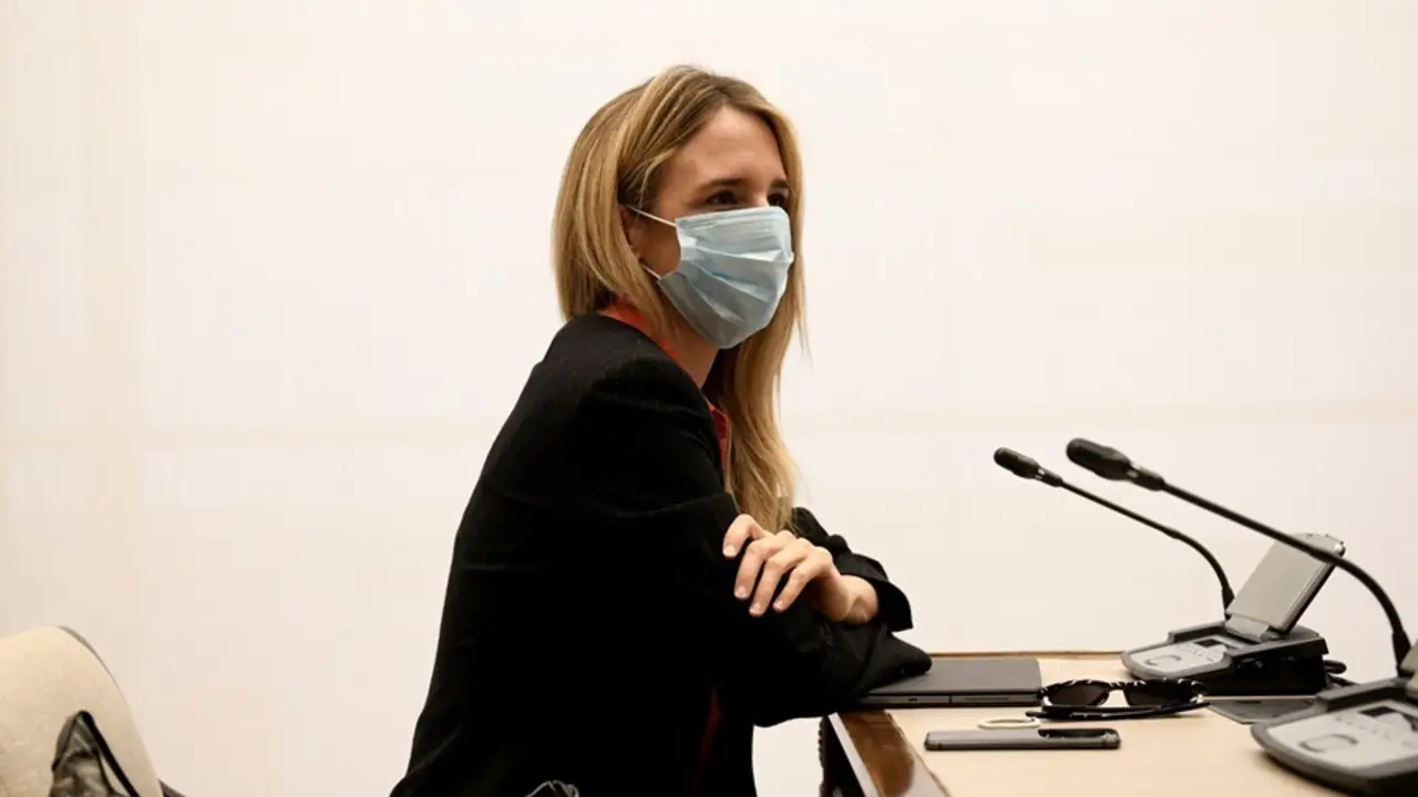 Archivo - La exportavoz del Partido Popular en el Congreso, Cayetana &Aacute;lvarez de Toledo, durante una Comisi&oacute;n Mixta para la Uni&oacute;n Europea, a 27 de abril de 2021, en la Sala Prim del Congreso de los Diputados, Madrid, (Espa&ntilde;a). 