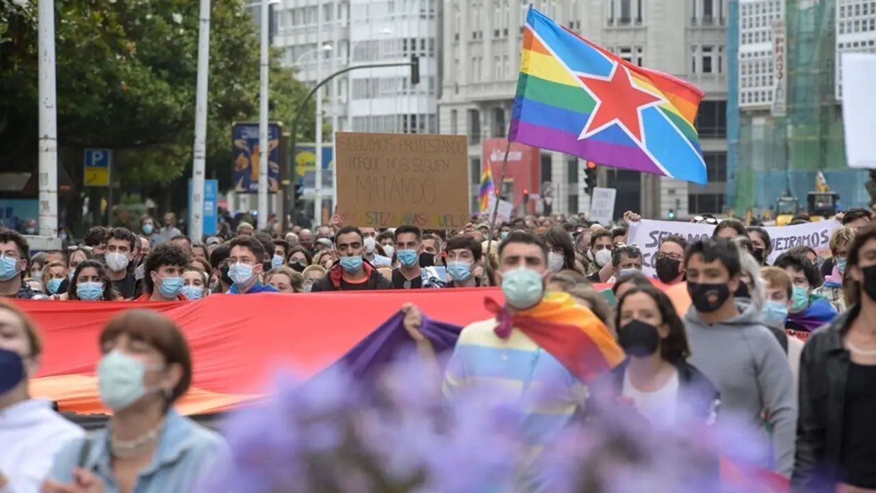 Archivo - Concentraci&oacute;n contra agresiones LGTBf&oacute;bicas