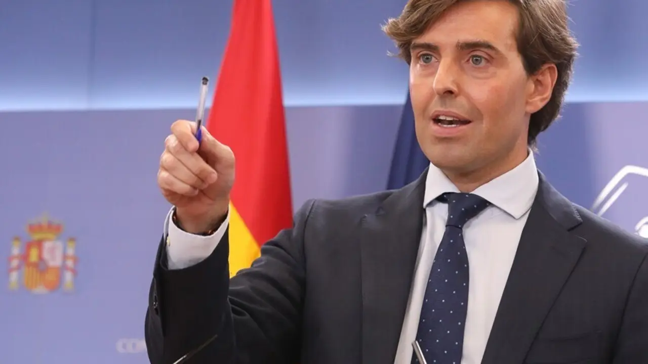 El vicesecretario de Comunicaci&oacute;n del Partido Popular, Pablo Montesinos, durante una rueda de prensa en el Congreso de los Diputados, a 10 de septiembre de 2021, en Madrid (Espa&ntilde;a).