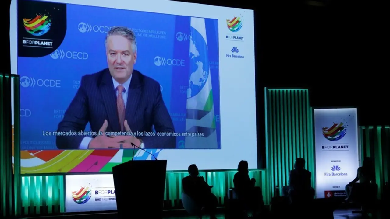 Archivo - El secretario general de la OCDE, Mathias Cormann, en la inauguraci&oacute;n del sal&oacute;n BforPlanet, en la Fira de Barcelona, a 7 de julio de 2021, en Barcelona, Catalunya (Espa&ntilde;a). La primera edici&oacute;n de BforPlanet re&uacute;ne este mi&eacute;rcoles y jueves a 40 empr