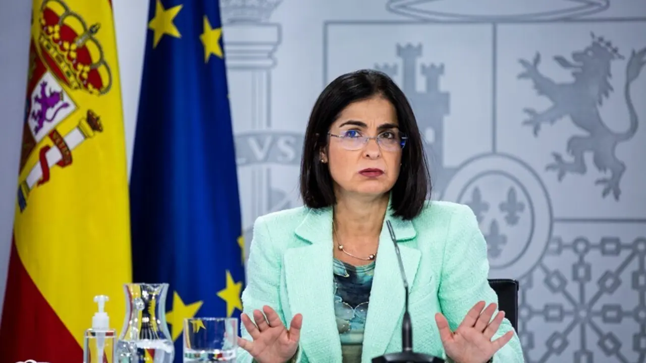 La ministra de Sanidad, Carolina Darias, durante la rueda de prensa posterior al Consejo Interterritorial del Sistema Nacional de Salud, en La Moncloa, a 8 de septiembre de 2021, en Madrid (Espa&ntilde;a).