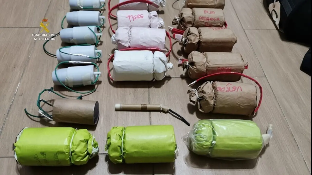 Elementos incautados del talles clandestino de Castilleja de la Cuesta (Sevilla)