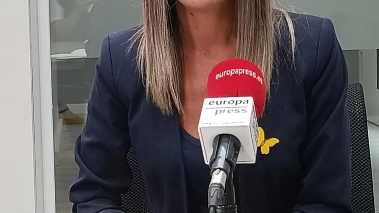 La portavoz de Junts en el Congreso, Miriam Nogueras, en una entrevista con Europa Press