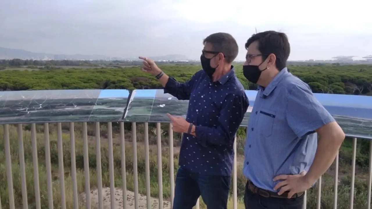 El alcalde de El Prat de Llobregat, Llu&iacute;s Mijoler, y el miembro de la mesa del Congreso Gerardo P&icirc;sarello