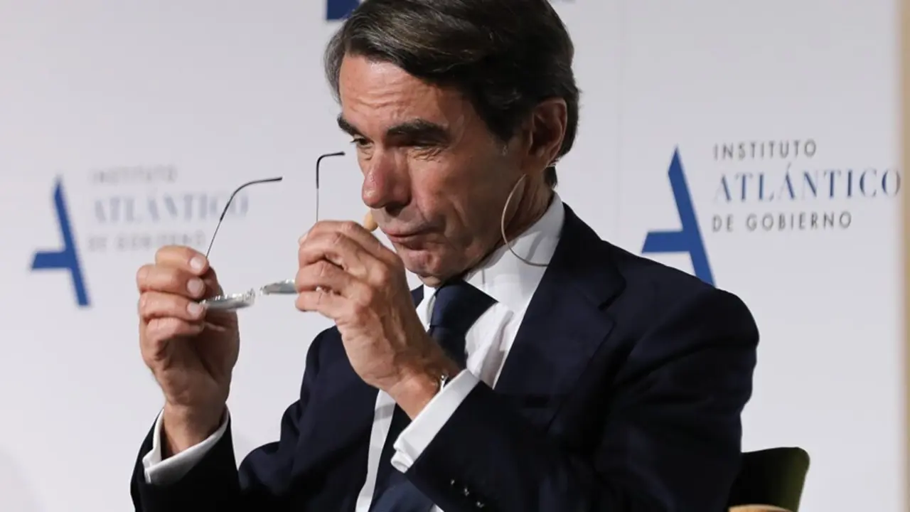 Archivo - El expresidente del Gobierno Jos&eacute; Mar&iacute;a Aznar en un acto del Instituto Atl&aacute;ntico de Gobierno (IAG) que &eacute;l preside.