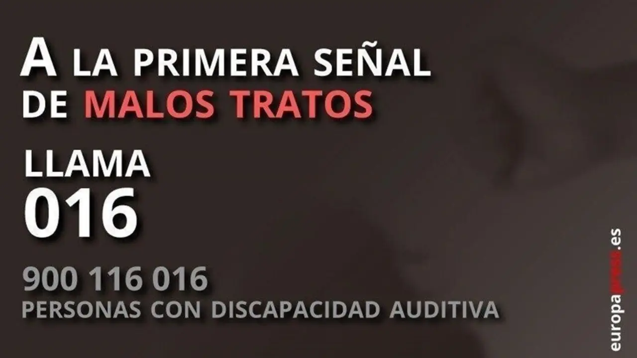 Archivo - Tel&eacute;fono 016 para las v&iacute;ctimas de violencia de g&eacute;nero