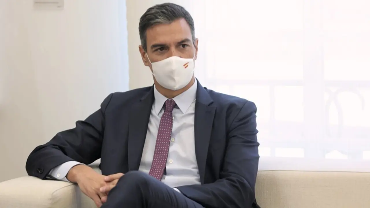 El presidente del Gobierno, Pedro S&aacute;nchez, en el Palacio de la Moncloa, a 7 de septiembre de 2021, en Madrid (Espa&ntilde;a)