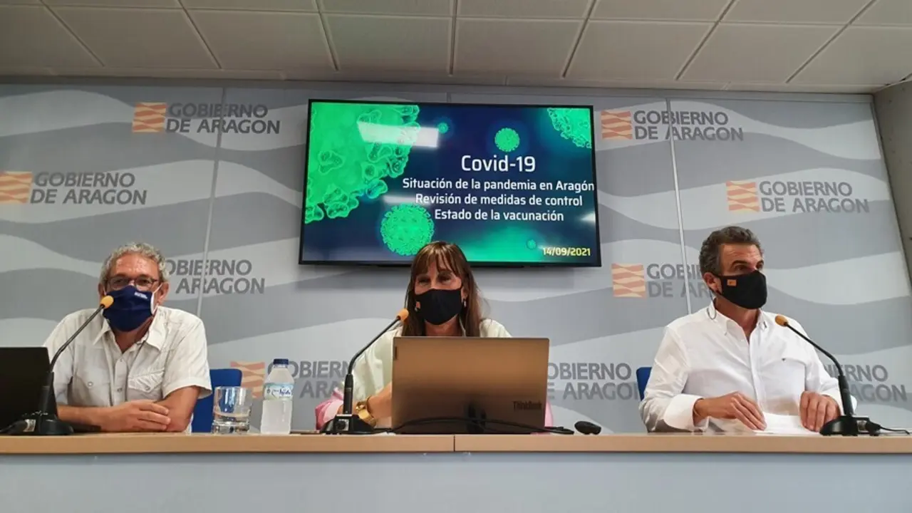 Rueda de prensa del Gobierno de Arag&oacute;n para anunciar la supresi&oacute;n de algunas restricciones por la pandemia.
