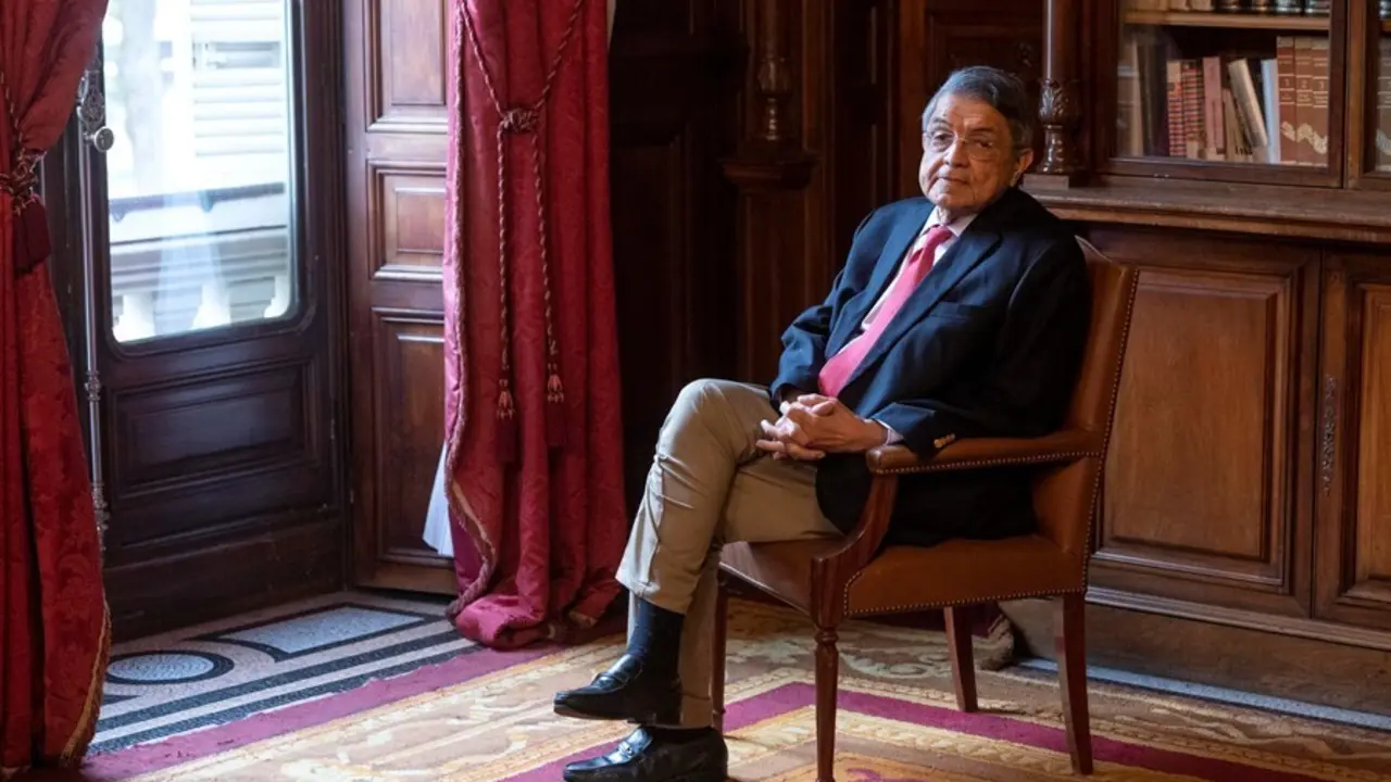 El escritor y antiguo vicepresidente de Nicaragua, Sergio Ram&iacute;rez durante una entrevista celebrada en Casa de Am&eacute;rica, a 14 de septiembre de 2021, en Madrid (Espa&ntilde;a). 