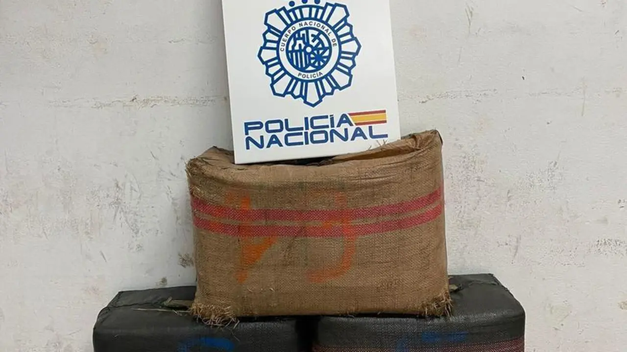 Fardos de hach&iacute;s intervenidos en Algeciras.