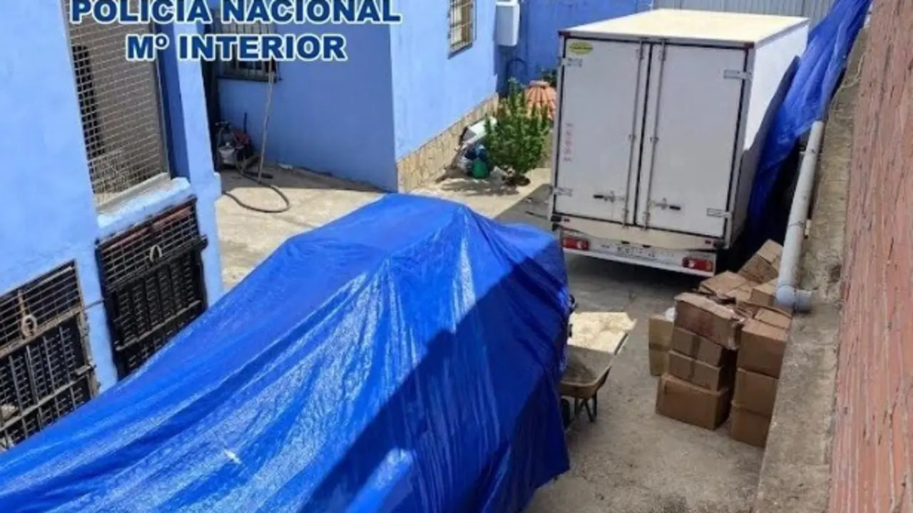 Vivienda donde han sido intervenidas ocho toneladas de hach&iacute;s.
