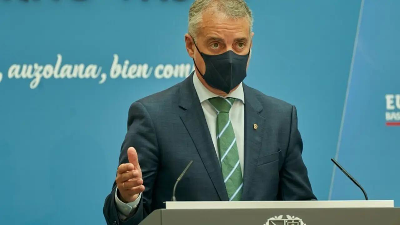 El lehendakari, I&ntilde;igo Urkullu, ofrece declaraciones a los medios de comunicaci&oacute;n