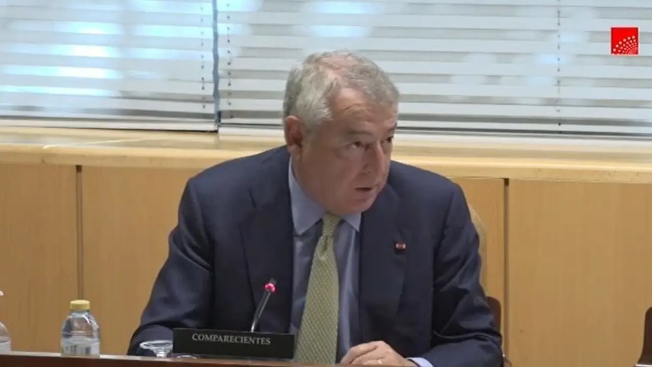 El administrador provisional de RTVM, Jos&eacute; Antonio S&aacute;nchez, durante una comparecencia en la Asamblea de Madrid