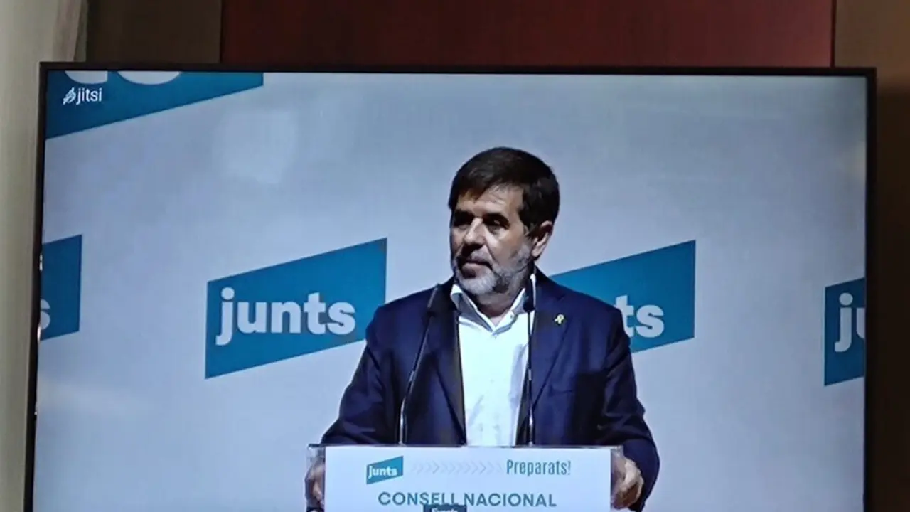 El secretario general de Junts, Jordi S&agrave;nchez, en el Consell Nacional de la formaci&oacute;n