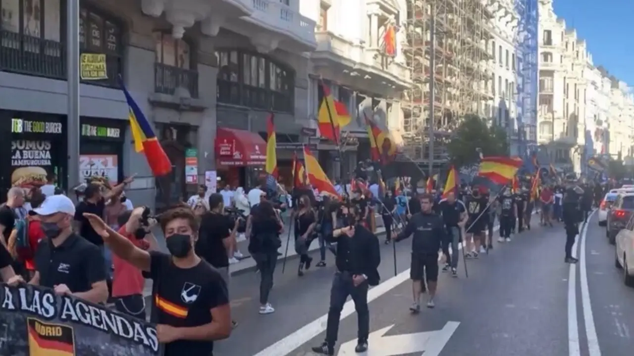 Manifestaci&oacute;n de neonazis en Chueca