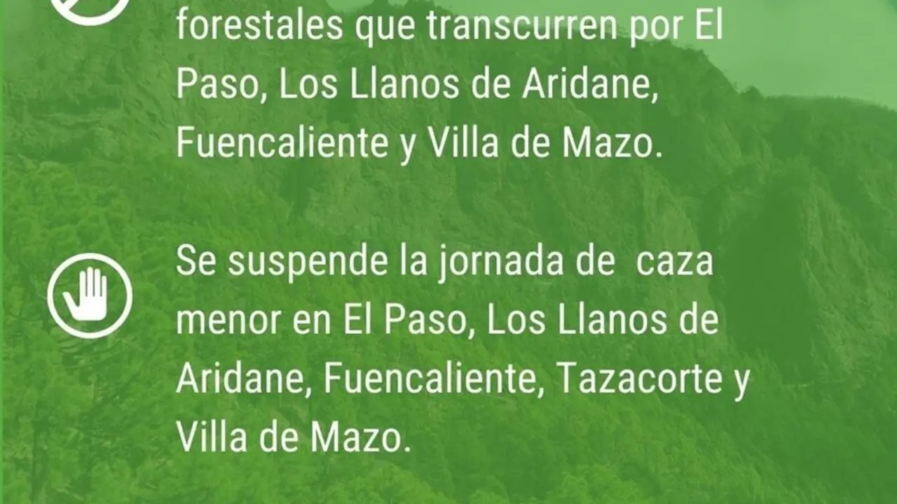 Cartel informativo del Cabildo de La Palma