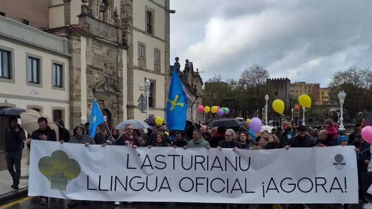 Archivo - Manifestaci&oacute;n por la oficialidad del asturiano
