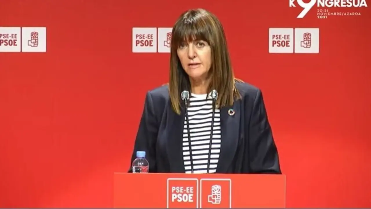 La vicelehendakari y secretaria general del PSE-EE, Idoia Mendia, interviene ante el comit&eacute; nacional de la formaci&oacute;n