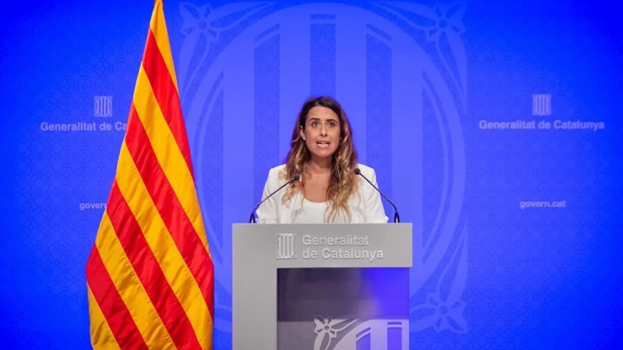 La portavoz del Govern, Patr&iacute;cia Plaja, en rueda de prensa tras el Consell Executiu del 21 de septiembre de 2021.