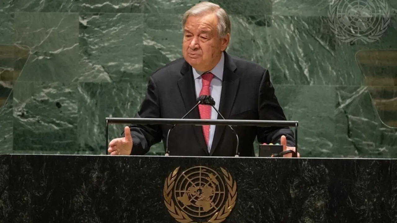 El secretario general de la ONU, Ant&oacute;nio Guterres, en la apertura de la Asamblea General