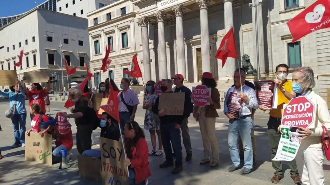 Entidades provida se manifiestan ante el Congreso