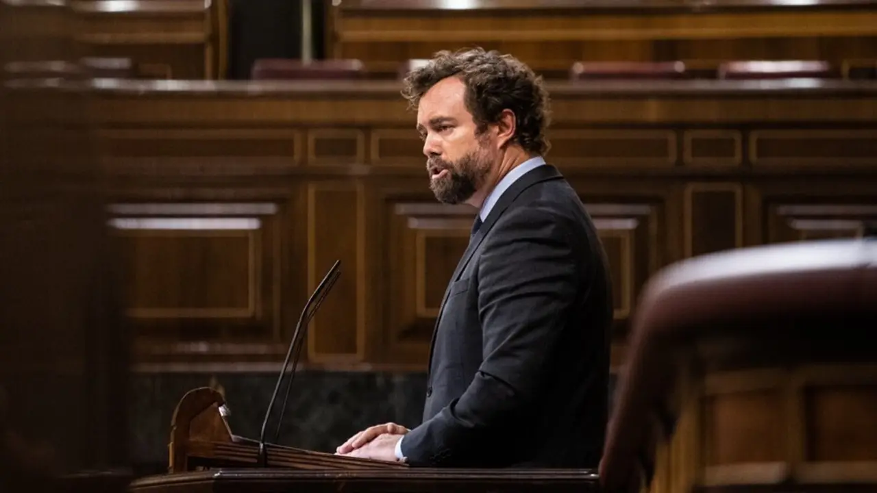 El portavoz de Vox Congreso de los Diputados, Iv&aacute;n Espinosa de los Monteros, interviene en una sesi&oacute;n plenaria en el Congreso de los Diputados, a 21 de septiembre de 2021.