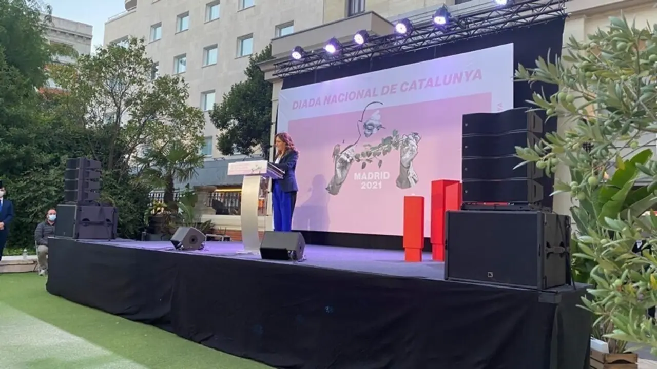 La consejera de Presidencia de la Generalitat, Laura Vilagr&agrave;, en la sede de la Generalitat en Madrid.