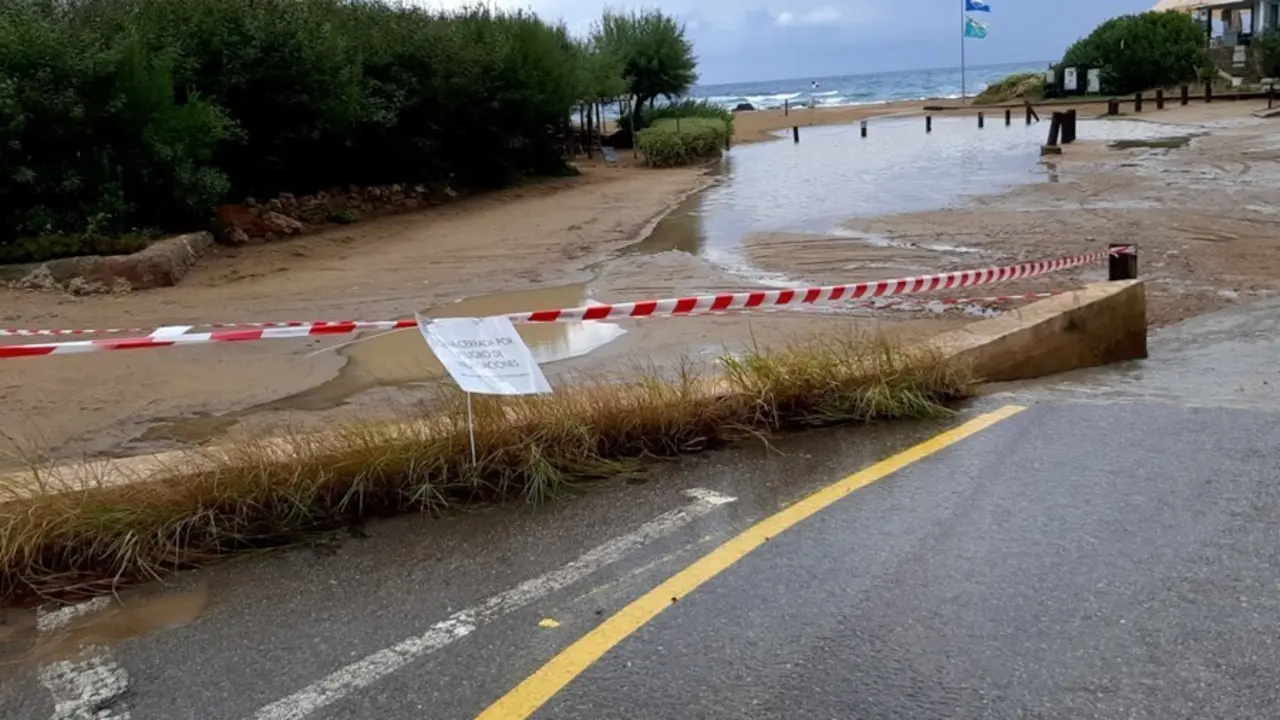 Incidente en Ibiza por las lluvias.