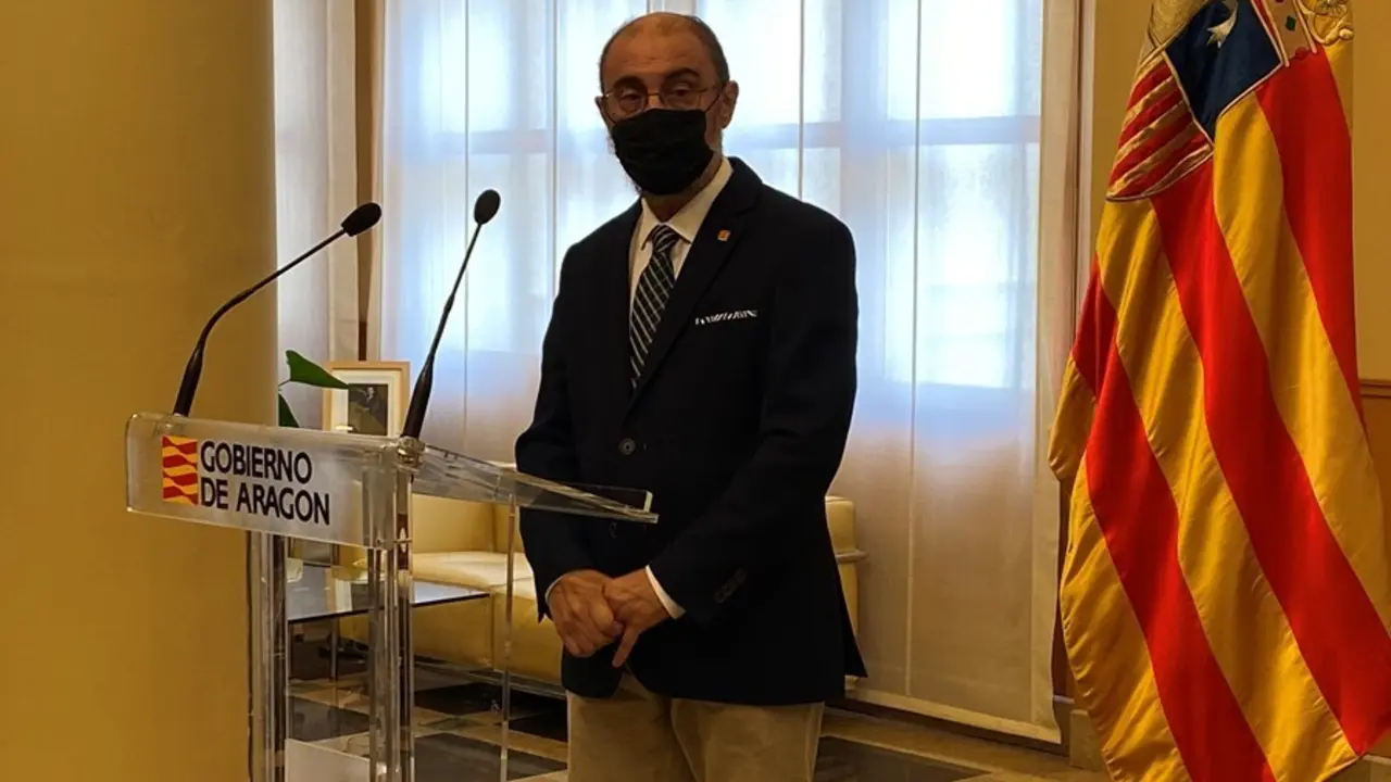 El presidente del Gobierno de Arag&oacute;n, Javier Lamb&aacute;n.