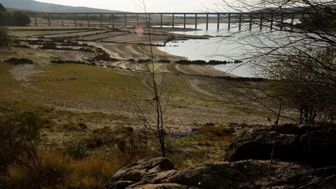 Archivo - Vista general sobre el estado del embalse de Salas en la cuenca Mi&ntilde;o-Sil