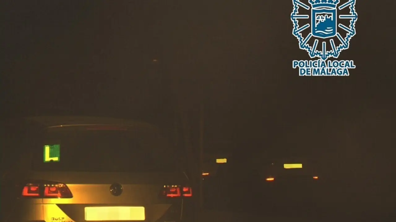 Captura de imagen de un veh&iacute;culo pasando por un radar fijo de M&aacute;laga a 160 km por hora