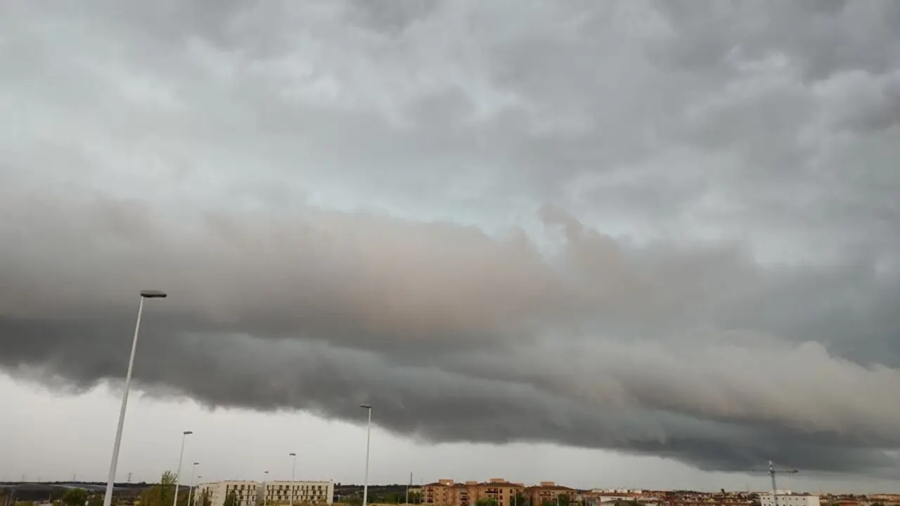 Nubes de la tormenta de este jueves en M&eacute;rida.
