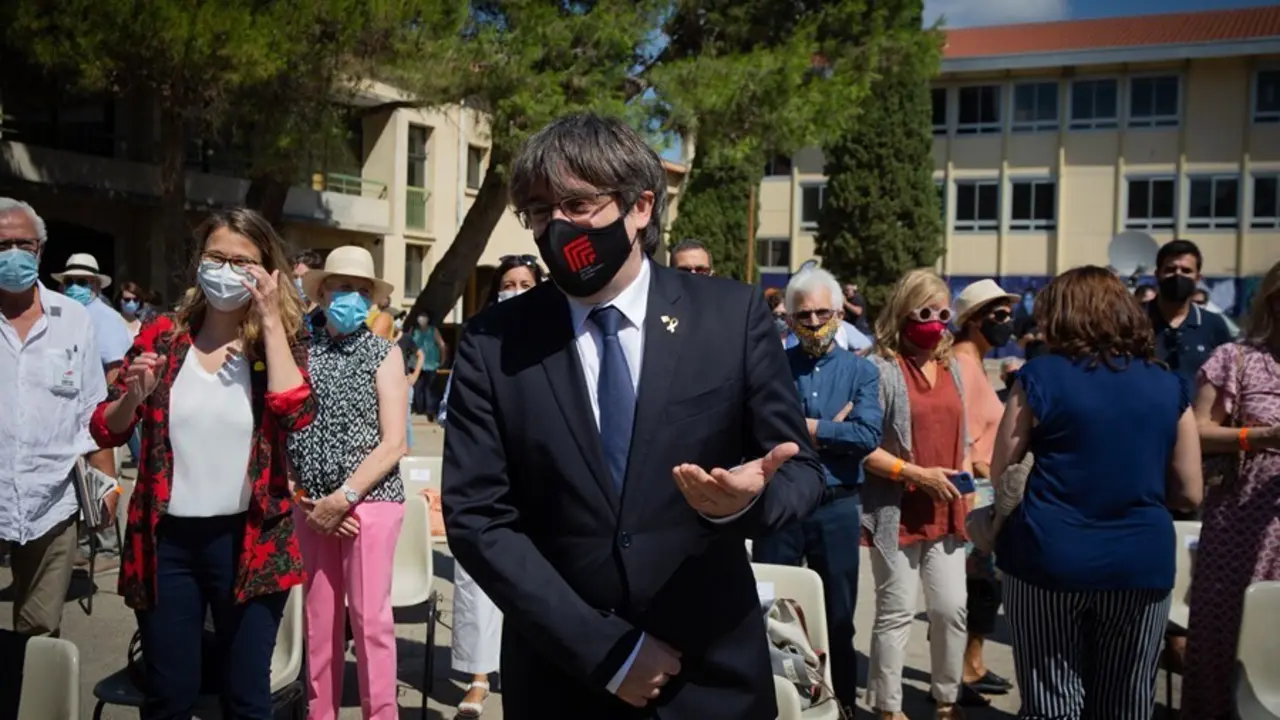 Archivo - El expresident Carles Puigdemont; asiste al acto de celebraci&oacute;n de los 60 a&ntilde;os de &Ograve;mnium Cultural