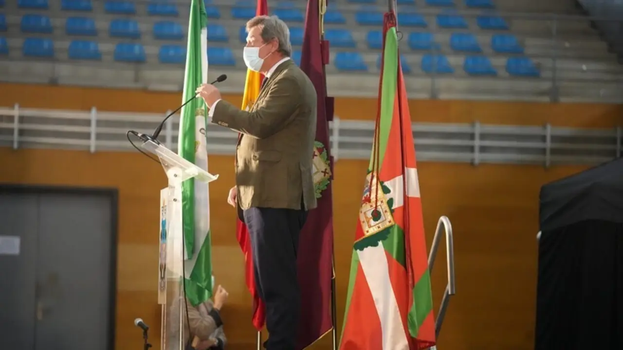 El portavoz del Gobierno Vasco, Bingen Zupiria, durante LOS XXXI Encuentros Andaluces en Euskadi