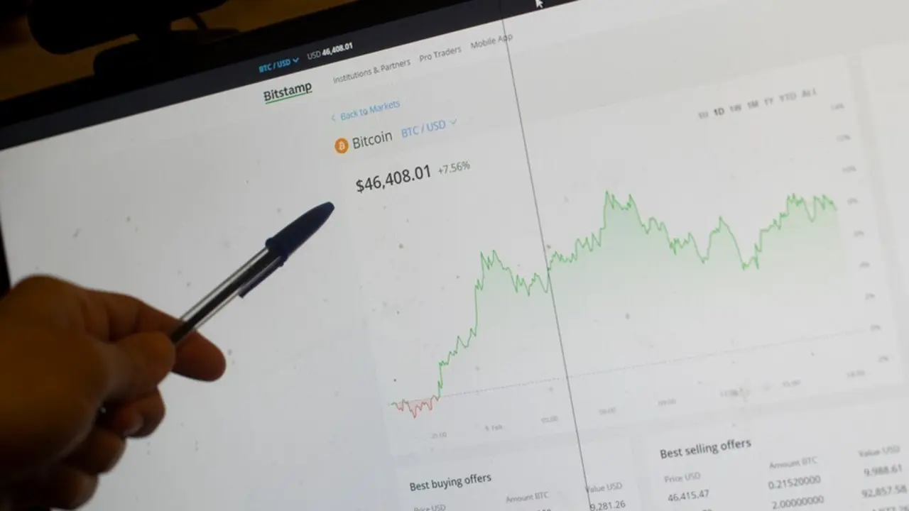Archivo - Una internauta utiliza la web Bitstamp para invertir en criptomonedas (Imagen de archivo)