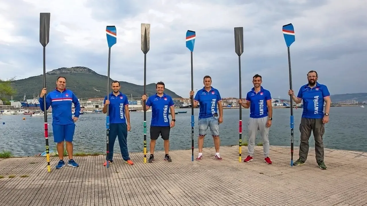 De izquierda a derecha: Sergio Rozadilla, Samuel Santiuste, Sergio Valle, Manuel Vinatea, Javier Mart&iacute;nez y Alberto Losada.