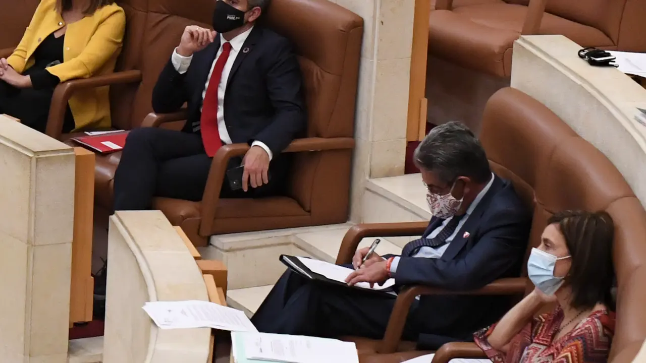 Varios de los diputados que sustentan el Gobierno regional-socialista en el Parlamento de Cantabria. / ALERTA