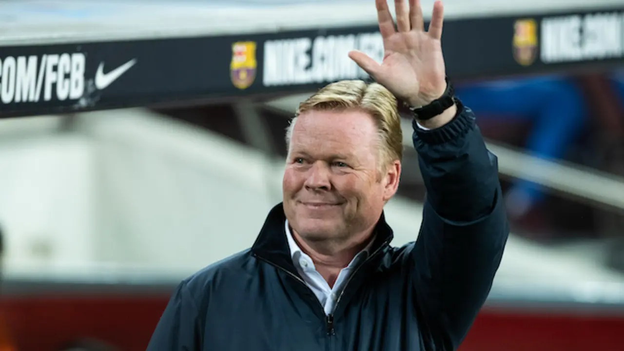 Ronald Koeman, head coach of FC Barcelona, gestures during the spanish league, La Liga Santander, football match played between FC Barcelona and Valencia at Camp Nou stadium on October 17, 2021, in Barcelona, Spain.
AFP7 /  Europa Press
17/10/2021 ONLY FOR USE IN SPAIN