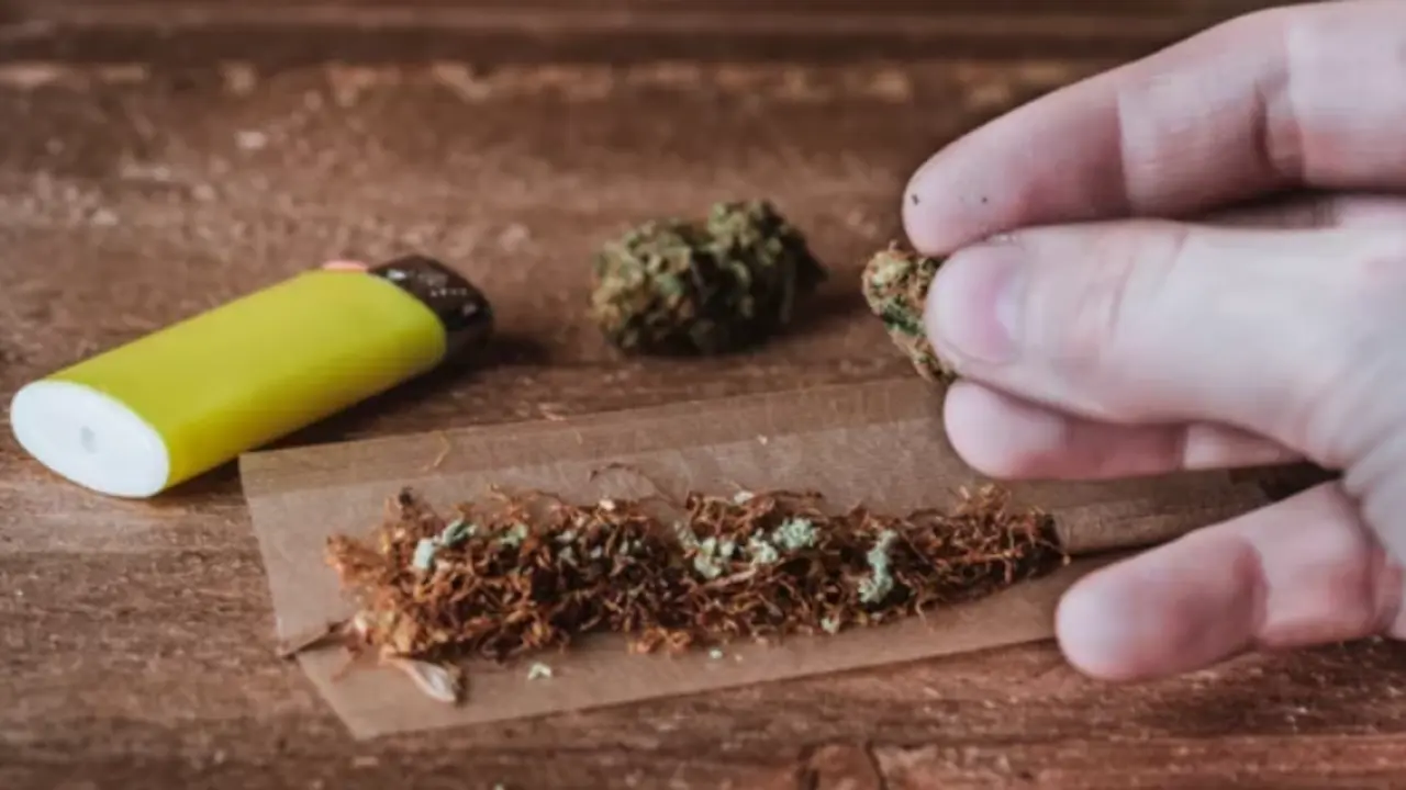 Una persona prepara cannabis para su consumo.Ana EscobarEFE