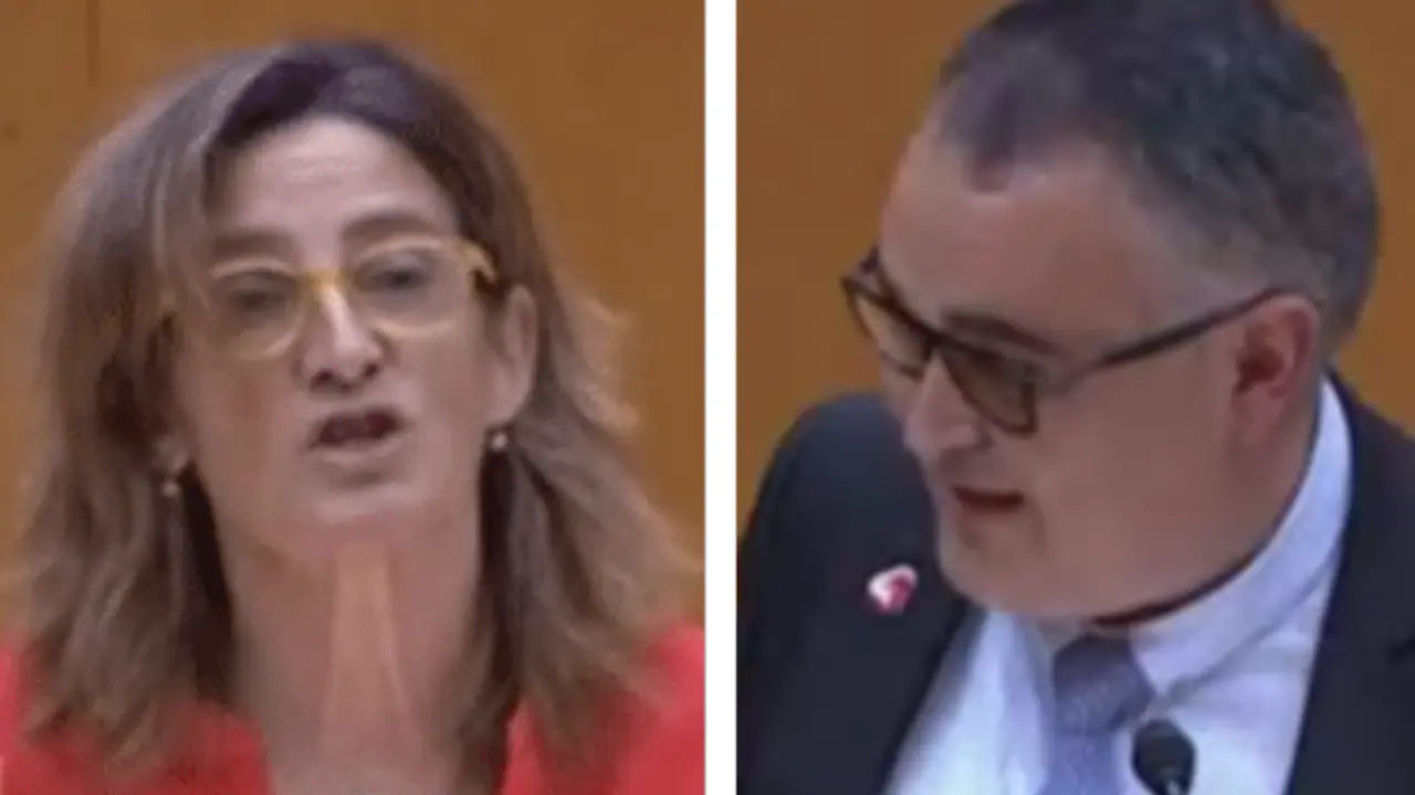 La vicepresidenta y Ministra de Transici&oacute;n Ecol&oacute;gica, T. Ribera y el diputado del PRC, J. M. Fern&aacute;ndez Viadero. / ALERTA