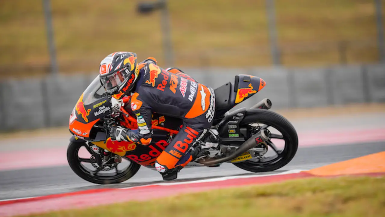 37 Acosta Pedro (esp), Red Bull KTM Ajo, KTM, action during the 2021 Red Bull Grand Prix of the Americas, 15th round of the 2021 FIM Moto3 World Championship, from October 1 to 3, 2021 on the Circuit of the Americas, in Austin, Texas, United States of Americas - Photo Studio Milagro / DPPI
AFP7 /  Europa Press
1/10/2021 ONLY FOR USE IN SPAIN