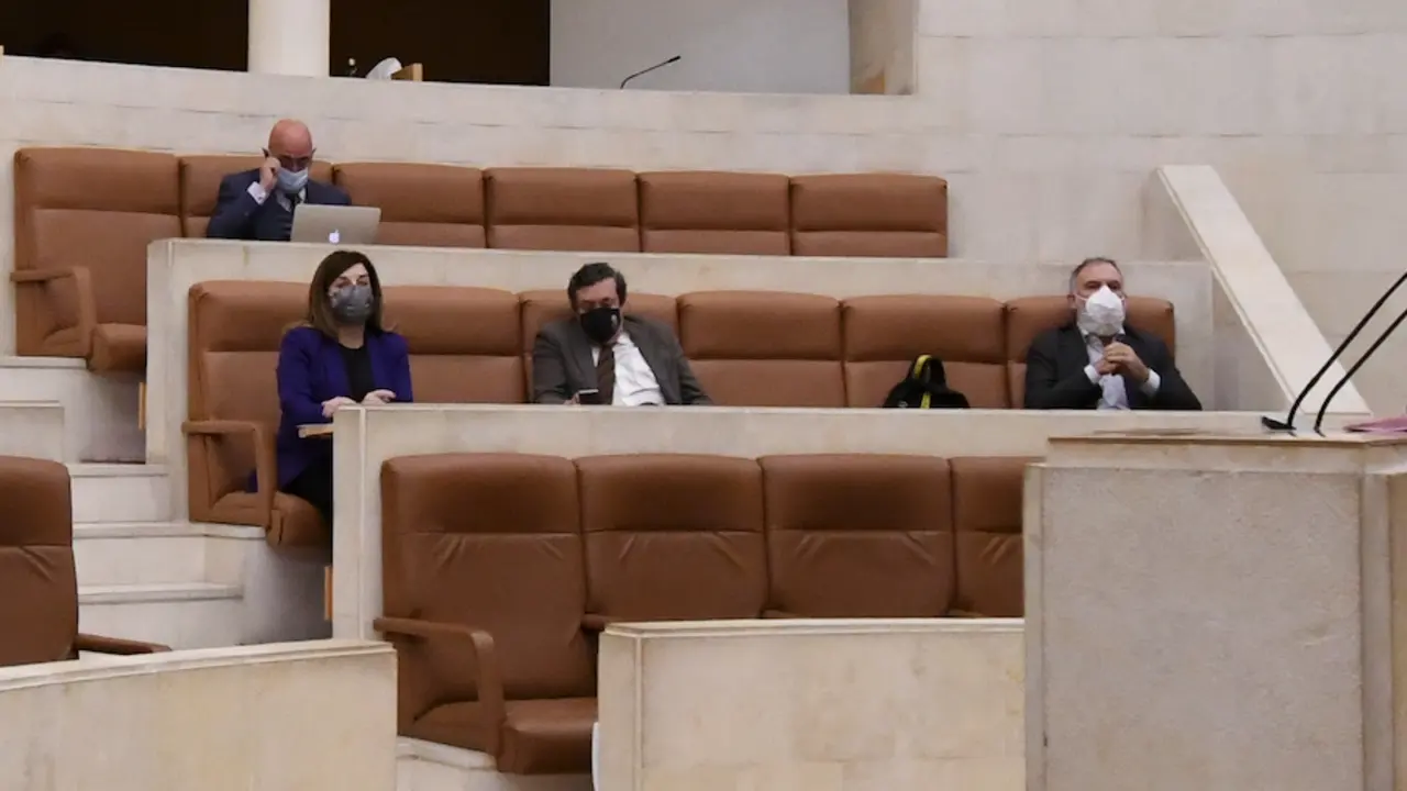 La bancada popular en una sesi&oacute;n del Parlamento de Cantabria. / ALERTA